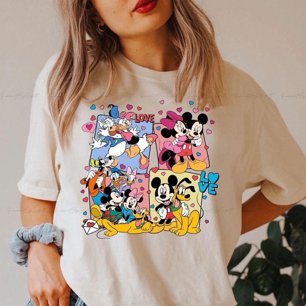 Mickey And Friends Happy Valentines Day Vuitino Shirt